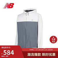 NEW BALANCE 24年连帽外套男 经典简约休闲运动跑步服MJ41018 GT M