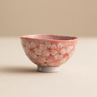 同合日本花凛系列陶瓷餐具日式家用繁花饭碗汤碗圆钵配色碗 花凛饭碗(粉)