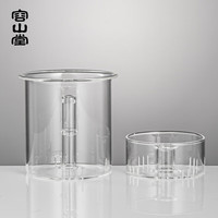 容山堂玻璃围炉煮茶壶烧水壶煮茶壶大容量煮茶器电陶炉煮茶炉套装 织提梁煮茶器-中和壶烟灰 950m