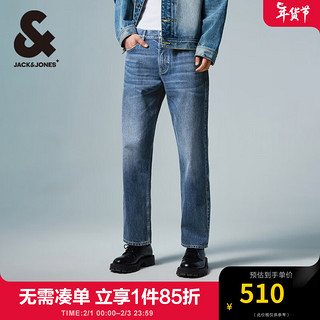 杰克·琼斯（JACK&JONES）衣服男装903直筒牛仔裤男微弹潮流百搭高级感品牌裤子牛仔男裤 E41中牛仔蓝 常规 E41中牛仔蓝 165/74A/XSRW