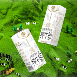 乍甸 牛奶 纯牛奶200g*6盒3.2g