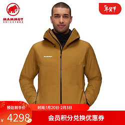 MAMMUT 猛犸象 Convey男士防风保暖可拆卸三合一硬壳夹克外套 棕黄-黑色 L