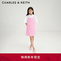 CHARLES&KEITH24春季龙年蝴蝶结儿童平底玛丽珍鞋女CK9-70900089 Light Pink浅粉色 26码