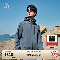 KOLON SPORT 可隆软壳夹克 男子户外休闲徒步防风 LHJK4MNT05-GB  175/L