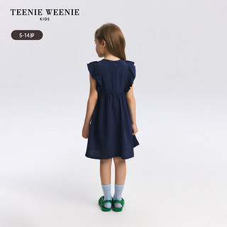 Teenie Weenie Kids小熊童装24春夏女童纯色花边背心式连衣裙 浅绿色 110cm