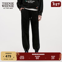 Teenie Weenie小熊女装2024早春美拉德复古做旧休闲裤束脚卫裤 煤灰色 160/S