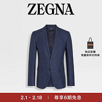 杰尼亚（Zegna）【新年】24春夏蓝色配海军蓝羊毛混纺夹克749506A7-10FT20-56