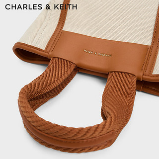 CHARLES & KEITH CHARLES&KEITH通勤手提包菜篮子包托特包女CK2-30782219 Cognac浅褐色 S