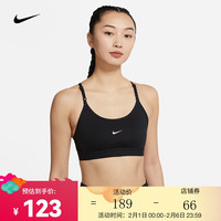耐克（NIKE） 女子低强度支撑速干衬垫U领运动内衣 INDY CZ4463-010 S