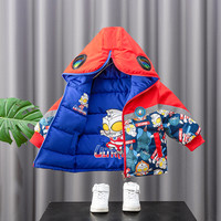 奥特曼衣服男童棉衣冬季洋气宝宝加厚羽绒棉服儿童两面穿棉袄外套