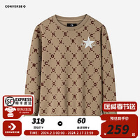 Converse匡威童装男童女童冬季加绒卫衣2023儿童上衣CNVN-FW-F168 咖啡棕 130/64