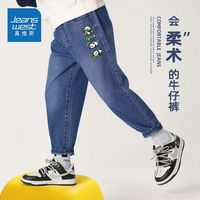 真维斯童装男童裤子2024春秋男孩运动休闲长裤儿童春季牛仔裤 【休闲牛仔裤03】牛仔蓝 160