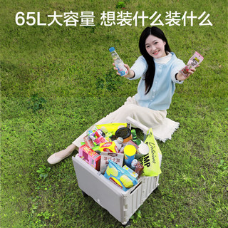 得力（deli）加强超市购物折叠小推车手拉露营拉杆行李车买菜拖车65L承重180斤