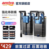 AMTRA TECHNIK 德国安彩壁挂过滤器ex650鱼缸过滤器乌龟低水位净水 EX650标准串联版