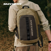 Skechers斯凯奇双肩背包男女同款书包学生运动大容量包L124U001 榆木色/03EN 均码