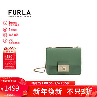 FURLA 芙拉 VENERE系列女士牛皮单肩斜挎包 百里香绿