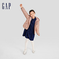 Gap 盖璞 女童冬季新款LOGO连帽宽松保暖外套洋气儿童装羽绒服721012