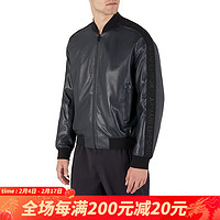 乔治·阿玛尼 GIORGIO ARMANIARMANI/阿玛尼 EA 潮牌 男士时尚百搭真皮夹克外套皮衣 D41R79 D1P72 黑色 999 48