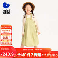 minibala迷你巴拉 巴拉女童连衣裙2024春宽松时尚工装风背带裙231124112001