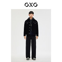 GXG 男装 少年时代系列黑色灯芯绒夹克 春季