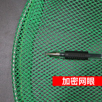 抄网头鱼网兜不锈钢实心捞鱼网头大物小眼细网圈杆鱼具钓鱼配件