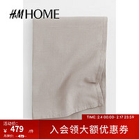 H&MHOME家居床上用品棉混纺华夫格梭织柔软床罩0253757 米灰色 尺码00