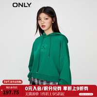 ONLY季时尚潮流休闲拼接连帽宽松卫衣女|12339S006 E60 祖母绿色 160/80A/S