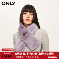 ONLY时尚简约设计感保暖刺绣毛绒围巾女|12416G002 C38 鸢尾花IRIS One Size