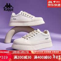KAPPA卡帕女鞋厚底板鞋子女2024春季新款百搭运动休闲鞋软底增高小白鞋