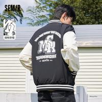 森马 Semir秋季热卖宽松休闲美式复古学院风青少年男士棒球服男夹克外套男女
