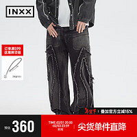 英克斯（inxx）Standby 春季时尚个性街头潮流牛仔长裤XME1220254 黑色 XL