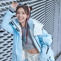 BOSIDENG 波司登 女中长款鹅绒防风防雨廓形撞色工装羽绒服