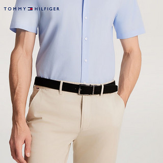 TOMMY HILFIGER 24春季男装双面用针扣式商务休闲腰带皮带AM0AM12053 黑色BDS 100