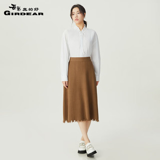 哥弟真的好2024春季蝙蝠袖针织衫半身裙套装女A301427 A200248 卡其-半裙 M(3码)