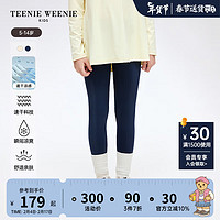 Teenie Weenie Kids小熊童装24春女童纯色简约打底针织裤 藏青色 110cm