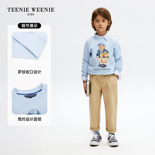 Teenie Weenie Kids小熊童装24春季男女童可爱印花圆领卫衣 藏青色 110cm