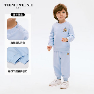 TEENIE WEENIE Kids小熊童装24春男女宝宝休闲卫衣卫裤套装 黄色 110cm