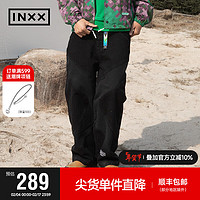 英克斯（inxx）春潮流时尚个性街头牛仔长裤ISE2220193 黑色 L