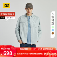 卡特彼勒CAT卡特24春新品男士休闲棉感logo印花设计水洗风格衬衫商场同款