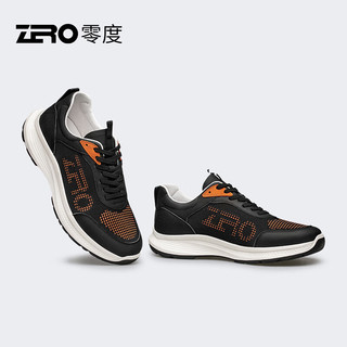 零度Zero男鞋真皮柔软舒适运动休闲鞋拼接撞色户外防滑耐磨鞋子男 83黑色 42