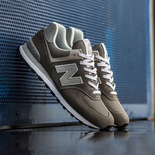 NEW BALANCE男鞋女鞋nb574舰店 春季运动鞋轻便跑步鞋复古休闲鞋子 灰色/ML574EVG-D 41.5 码/内长260mm