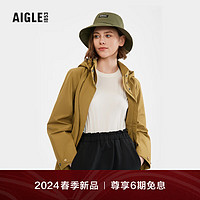 AIGLE艾高夹克冲锋衣2024年早春GORE-TEX防风防雨透汽时尚女 香料金 AW741 36(160/84A)