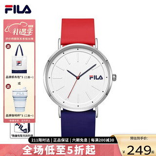 FILA 斐乐 手表男女潮流简约运动硅胶欧美石英腕表 FLM38-6052-002