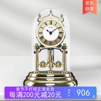SEIKO 精工 日本精工时钟时尚座钟旋转钟摆 卧室客厅办公桌钟表玻璃台钟