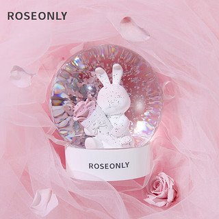 ROSEONLY 诺誓 玫瑰家居公仔系列甜心兔水球礼盒送女友生日情人节礼物 甜心兔水球