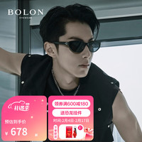 BOLON 暴龙 眼镜杨紫王鹤棣同款太阳镜复古小框防晒墨镜男女高级感BL3123 C10-酷感黑偏光