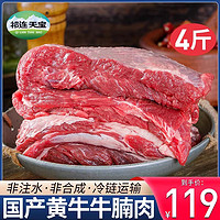 牛腩新鲜整切牛肉4斤散养牛腩肉冷冻商用生鲜牛肉冷链