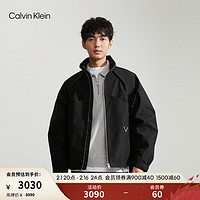 Calvin Klein【防风防泼水】Jeans24春男两穿可拆卸式户外运动夹克J325023 BEH-太空黑 S
