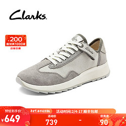 Clarks 其乐 达什利特系列运动跑鞋小白鞋撞色休闲鞋减震透气女鞋 灰色 261677804 36