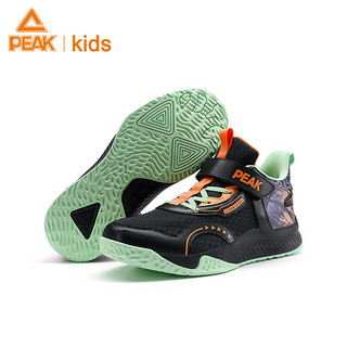 匹克童鞋儿童2024年春款篮球鞋实战男童篮球鞋中大童运动鞋 黑色/荧光橙 36码